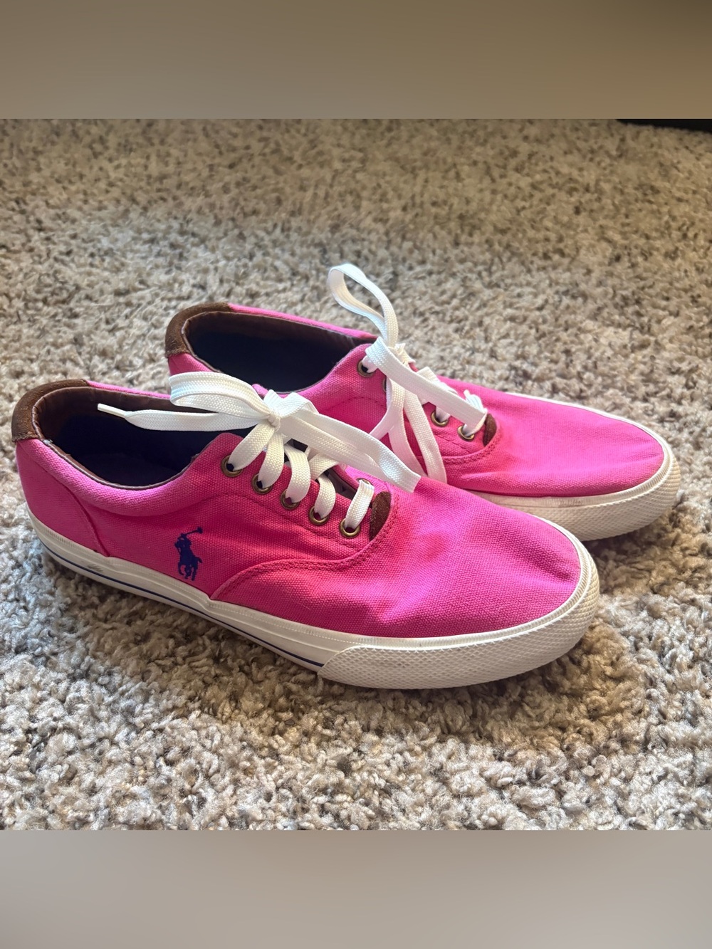 Polo Ralph Lauren Vaughn Canvas Sneakers in Pink Size Men’s 9
